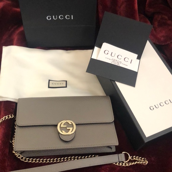 Gucci Handbags - Gucci Grey  Interlocking GG Cross body Chain
